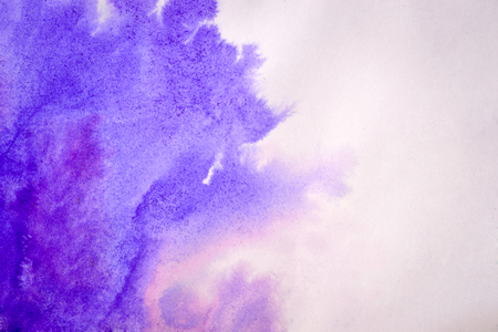 Blue and pink ink on white paper conveyed over close-up. Figure drawing resembles frost on the window, snowflakeの写真素材
