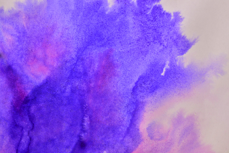 Blue and pink ink on white paper conveyed over close-up. Figure drawing resembles frost on the window, snowflakeの写真素材