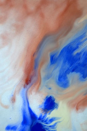 Blurred spreads abstract lines of white, brown, blue colors. Spreads blurred fuzzy paint on the surface. Abstract blurred background basis backdrop. Creative artistic background blurの写真素材