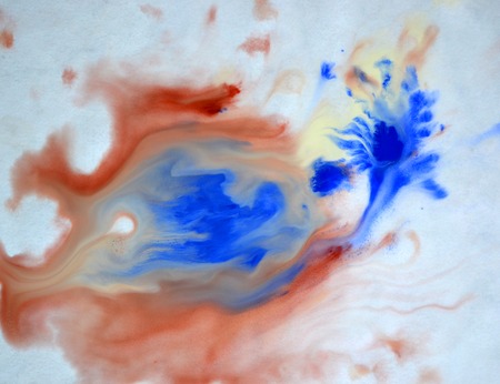 Blurred spreads abstract lines of white, brown, blue colors. Spreads blurred fuzzy paint on the surface. Abstract blurred background basis backdrop. Creative artistic background blurの写真素材