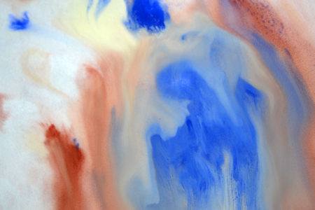 Blurred spreads abstract lines of white, brown, blue colors. Spreads blurred fuzzy paint on the surface. Abstract blurred background basis backdrop. Creative artistic background blurの写真素材