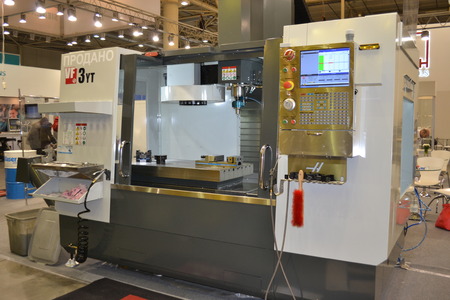 Kiev, Ukraine International Industrial Exhibition - November 25, 2016: - industrial machinery, Industrial equipment, industry facilities and machine tools, machinery lathesのeditorial素材