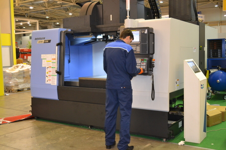 Kiev, Ukraine International Industrial Exhibition - November 25, 2016: - industrial machinery, Industrial equipment, industry facilities and machine tools, machinery lathesのeditorial素材