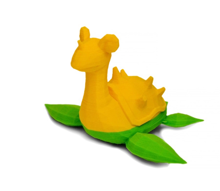 Objects printed by 3d printer Isolated on white background. Bright colorful object. Automatic three dimensional performs plastic modeling. Modern 3D printing technology.の写真素材