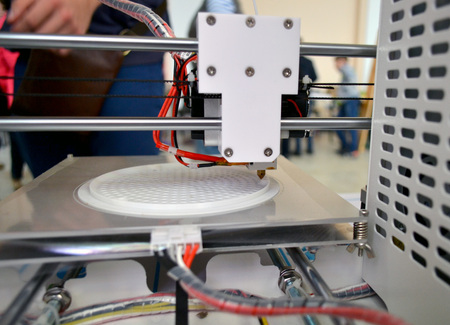 The process of working 3D printer and creating a three-dimensional object. Progressive modern additive technologyの写真素材