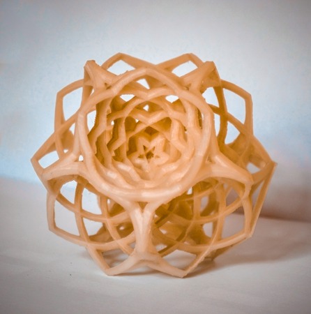 Objects printed by 3d printer Isolated on white background. Figure of an abstract object....