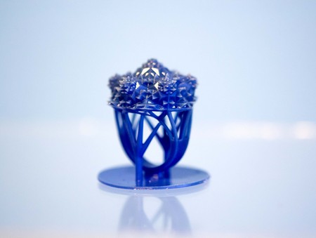 Objects photopolymer printed on a 3d printer. Stereolithography 3D printer, technology of liquid...