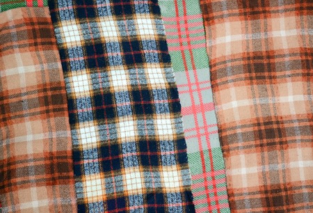 background multicolored old wool blanket stitched  cellの写真素材