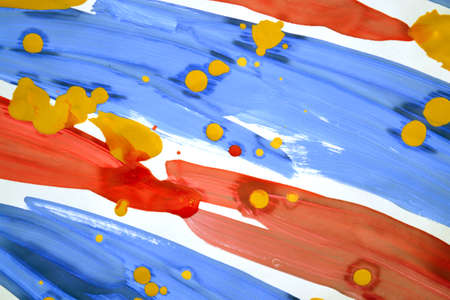 Abstract background brush strips blue, pink, yellowの写真素材