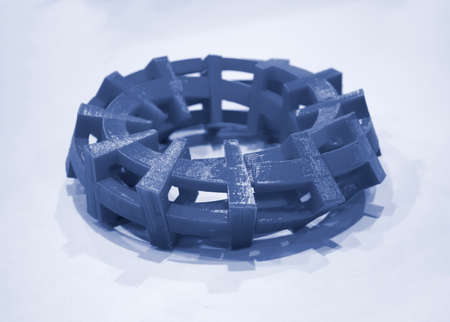 Objects printed by 3d printer Isolated on white background.