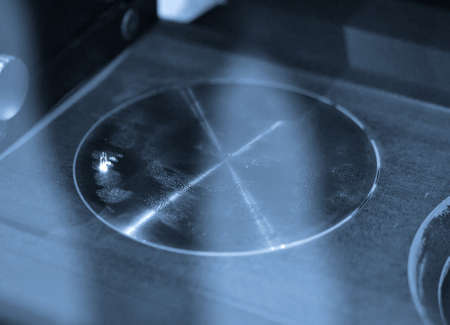 The process of creating a metal object with a laser.の写真素材