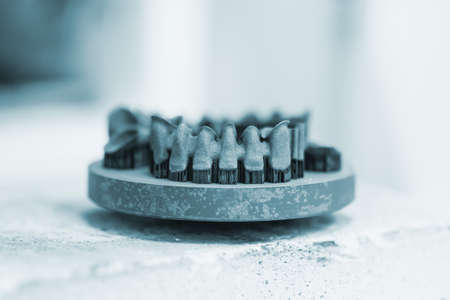 Object printed on metal 3d printer after heat treatment synterization.の写真素材