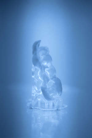 Human jaw printed on 3d printer of photopolymer.の写真素材