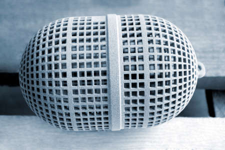 Object printed on industrial powder 3D printer close-up.の写真素材