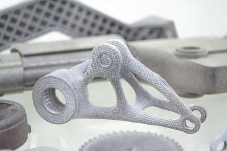 Object printed on 3D printer from polyamide powder or thermoplasticの写真素材