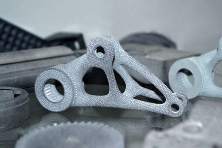 Object printed on industrial professional powder 3D printer. Multi Jet Fusionの写真素材