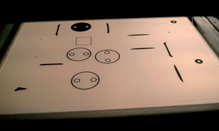 Creating of models on large industrial 3D printer from white polyamide powderの写真素材
