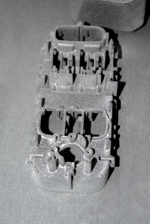 Object printed on powder 3D printer from powder polyamideの写真素材