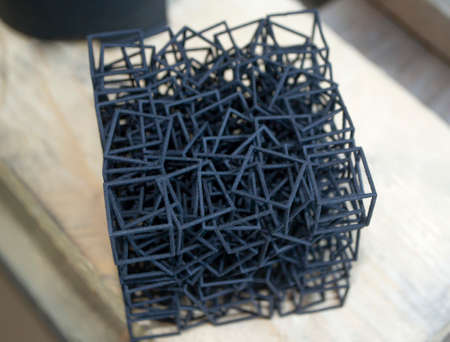 Object printed on powder 3D printer from powder polyamideの写真素材