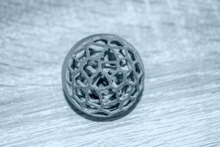 Object printed on 3D printer from polyamide powder or thermoplasticの写真素材