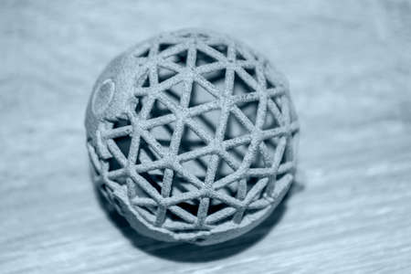 Object printed on 3D printer from polyamide powder or thermoplasticの写真素材
