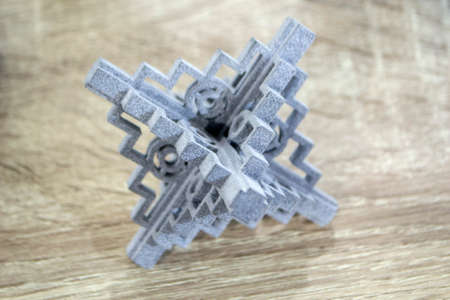 Model that printed on 3D printer. Powder industrial 3D printer printedの写真素材