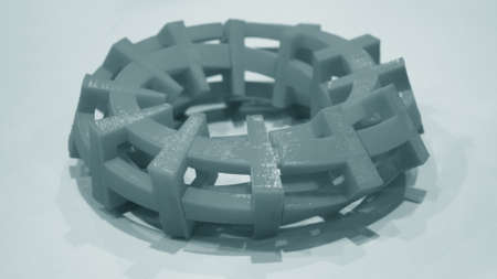 Objects printed by 3d printer Isolated on white background.の写真素材