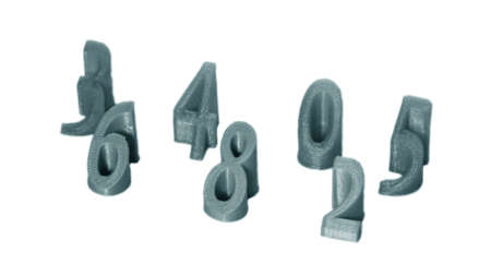 Objects printed by 3d printer Isolated on white backgroundの写真素材