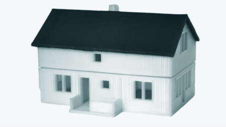 Objects printed by 3d printer Isolated on white backgroundの写真素材