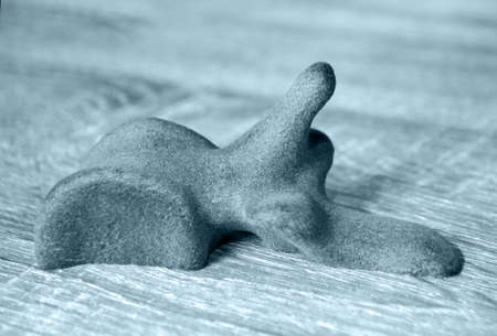 Prototype of human heart and art objects printed on 3d printer.の写真素材