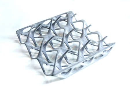 Object printed on 3D printer from polyamide powderの写真素材