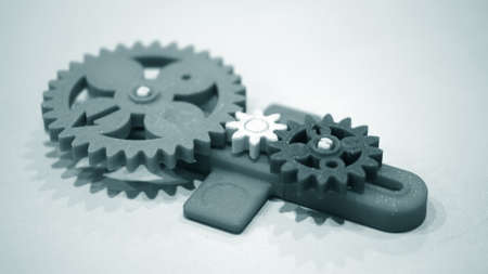 Abstract object of multicolored printed by 3d printerの写真素材