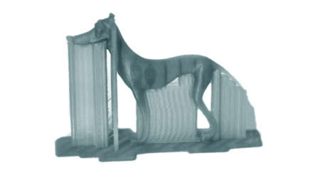 Objects printed by 3d printer Isolated on white backgroundの写真素材