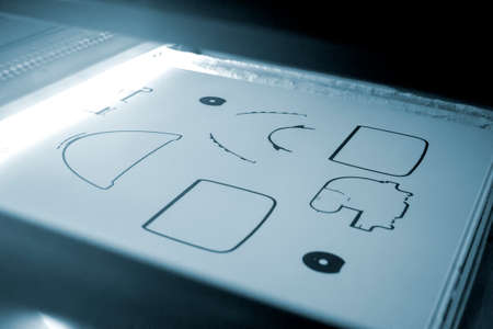 Industrial professional powder 3D printer printing process. Multi Jet Fusion MJFの写真素材