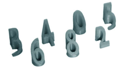Objects printed by 3d printer Isolated on white background.の写真素材