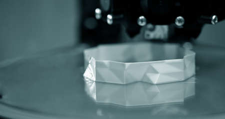 3d printing printer close-up model abstract close-up.の写真素材