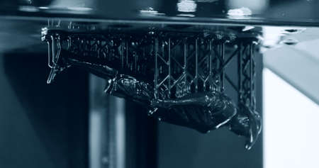 Stereolithography DPL 3d printer create detail,の写真素材