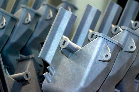 Internal combustion engine prototype printed on 3D printer. close-up.の写真素材