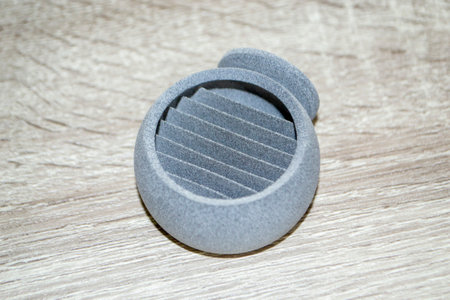 One model black printed on 3D printer. Black object printed on 3D printerの写真素材
