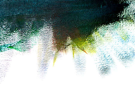 Black brush strokes oil paints on white paper. Isolated on white background. Abstract art creative background. Space for text. Artist texture line painted brush black acrylic close-up. Copy spaceの写真素材