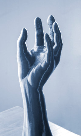 Creative art models printed on a 3D printer. Different objects created on a 3D printer from molten plastic. 3D printer FDM technology. Modern new technologies. Modern additive progressive technologiesの写真素材