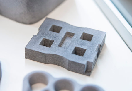 Model printed on 3D printer from plastic powder. Object created on 3D printer from polyimide powder....