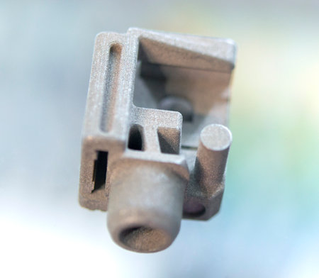 Metal object printed on 3D printer from metal powder. Model created on 3D printer from metal powder....