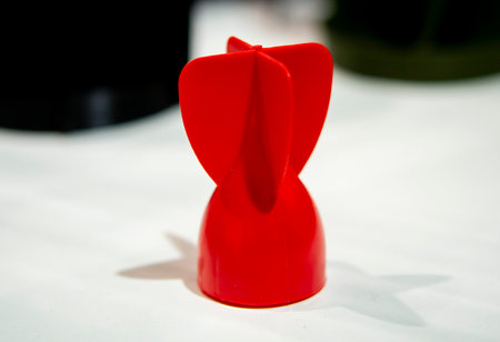 Shank stabilizer printed on 3D printer from molten plastic. Stabilization tail created on 3D...