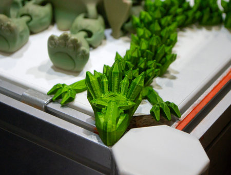 Art form printed on 3D printer from plastic. Art shape made using 3D printing from filament....