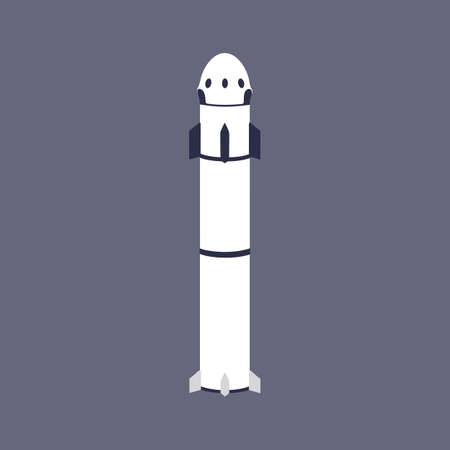 space rocket with three stages. isolated objectのイラスト素材