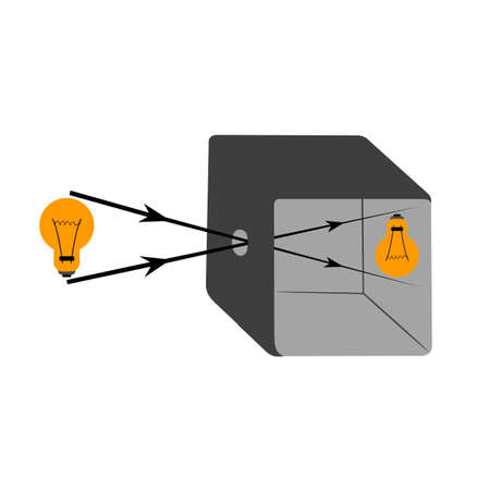 camera obscura in a realistic style. vector. isolated objectsのイラスト素材