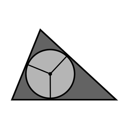 triangle and circle. Euclidean geometry. 2d flatのイラスト素材