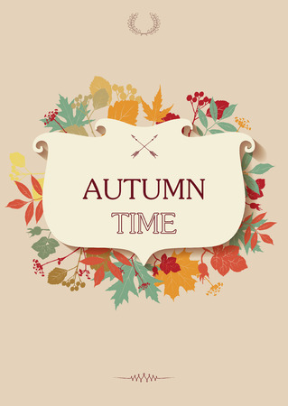 Autumn abstract floral background.のイラスト素材