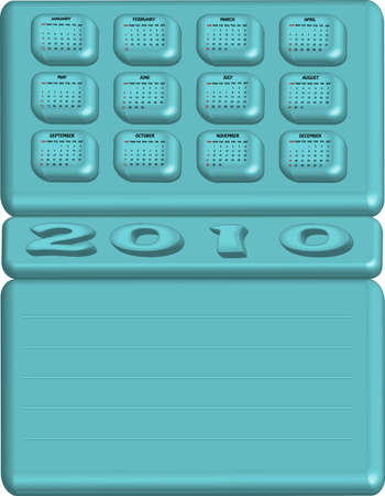 Calendar book vector for 2010 yearのイラスト素材